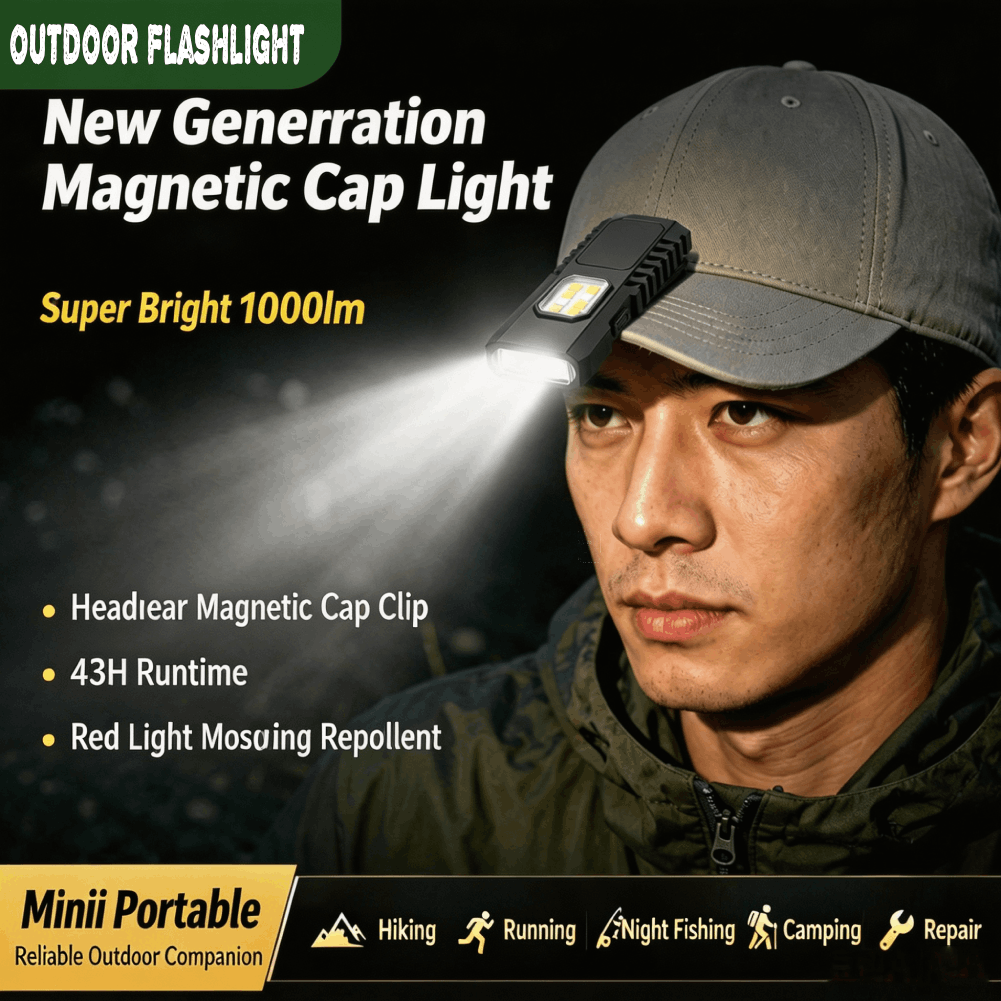 Outdoor Adventure Camp - Multifunktionale USB-Aufladbare Schlüsselanhänger-Taschenlampe Mini-COB-Arbeitsleuchte EDC-Taschenlampe für