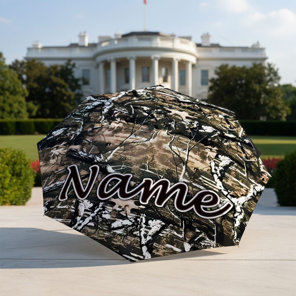 Outdoor Adventure Names - Regenschirm mit individuellem Namen, Tarnfarben-Outdoor-Abenteuerschirm, modischer