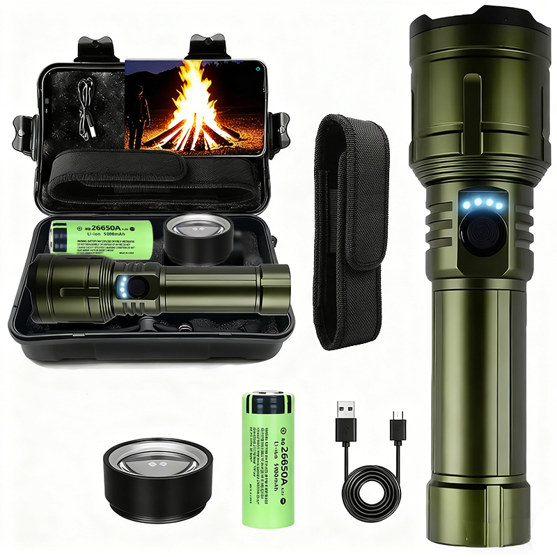 Outdoor Adventure Camp - Ultra leistungsstarke Taschenlampe, konzentrierende Zündung, wasserdicht,